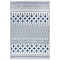 World Rug Gallery Contemporary Bohemian Geometric Reversible Recycled Plastic 5' X 7' Blue Outdoor Rug 6073BLUE5X7 - alternate 5